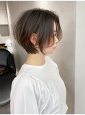 くすみベージュ/ショート/前髪/レイヤー/髪質改善/縮毛矯正/池袋