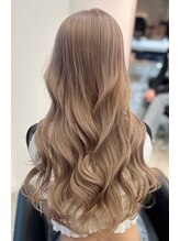 ◆ミルクティー◆［心斎橋/ハイトーンダブルカラー/イルミナカラー/髪質改善/ケアブリーチ/エクステ］