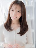 透けバングダークグレーミディアムレイヤーc7上尾20代30代40代