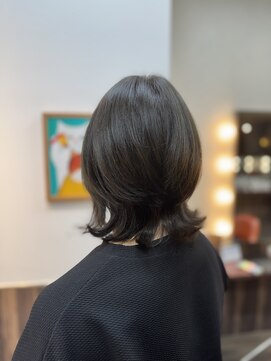 セレスト 福岡天神店(CELESTE) 落ち着きと透明感のイノアカラーアッシュベースのスタイル。