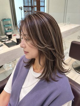 リーチェ(ReCHE by CAPA(旧：CAPA茅ヶ崎店）) ハイライト脱白髪染めくびれ外国人レイヤー艶髪ロングボブ9