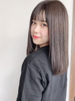 ザ シーワークス ときわ台店(THE Cworks)の写真/《髪質改善ストレート》思わず触れたくなる潤いと艶。ダメージレスな薬剤で、湿気に負けない理想の美髪へ◎