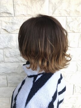 ブランシェ神領店 切りっぱなしグラデーションボブ☆【ブランシェ神領店 林】