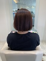 カイム ヘアー(Keim hair)&nbsp;ピンクブラウン/丸みボブ/ショートボブ/ワンカール/切りっぱなし