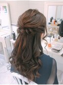 シンプルルーズなハーフアップ