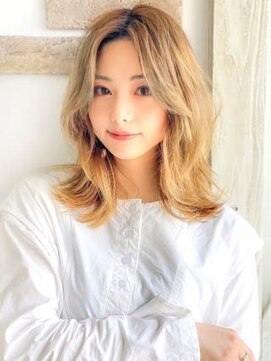 アグ ヘアー ビーコン 長野東和田店(Agu hair beacon) 《Agu hair》頬バングでかわいさ+韓国風セミ