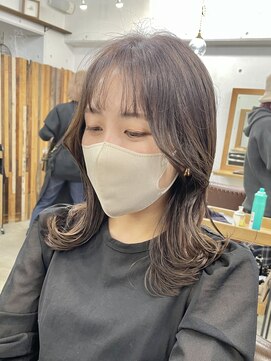 リッカ(RICCA) 韓国巻き/グレージュカラー/韓国ロング/ココアベージュ  W1208