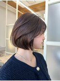 【修】20代30代40代◎透明感カラー×韓国切りぱなしボブ