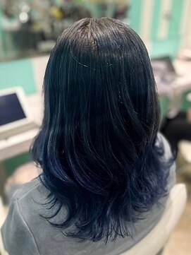 マティーナ ヘアー 池袋(Matina hair) 【ネイビーグラデーション／ダブルカラー】20代30代40代