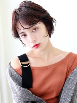 オーバーヘアー 尼崎店(over hair) 【over hair】マッシュショート×レッドブラウン