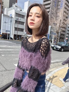 アンジェリカ 京都駅前店(ANGELICA JR) ANGELICA 外国風スモーキーアッシュ さら艶グラデーションカラー