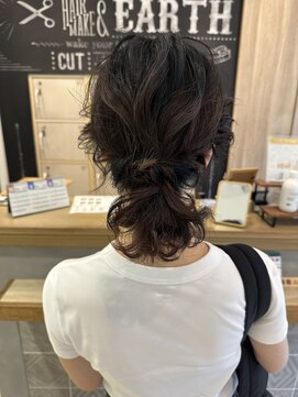 アース 三軒茶屋店(HAIR&MAKE EARTH) 三軒茶屋_ヘアアレンジ_ポニーテール_ボブ_ボブアレンジ_小顔