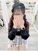 編み込みツインアレンジ