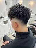 スキンフェード ツイストスパイラル barber