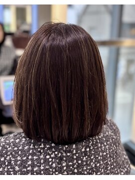 エアー 銀座タワー(AIR) 白髪ぼかしハイライト　ボブ