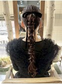 ALMO◎結婚式ヘアアレンジ【編み込みポニーテール】