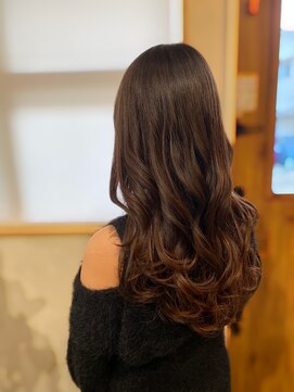 ヌックヘアー(nook hair) 髪質改善トリートメントモカブラウンサラ艶レイヤーコテ巻き髪