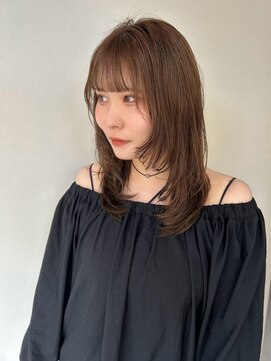 リレイス 四日市(RELACE) レイヤーカット×オリーブベージュ