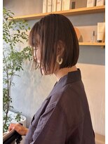 ペレ(pele)&nbsp;ぱつっとボブ　髪質改善ストレート　顔周りカット　ミニボブ