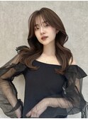 韓国レイヤーカット/くびれ巻き/前髪顔周り/セミディ[門前仲町]