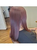 カシスピンクカラー×ブリーチ使わないダブルカラー