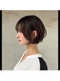 顎下ライン丸みボブ