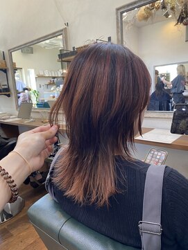 ブランチ(branch) 「周りと差がつく」くびれロングウルフ×オレンジブラウン