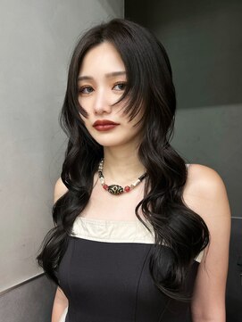 アルバム 渋谷パルコ(ALBUM) おくれ毛ロング暗めカラー顔周りレイヤー韓国ヘア_F1032