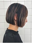 大人ショートハイライト髪質改善トリートメント前髪30代40代