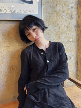 ヒュージ 表参道(huge) ショートボブ/ミニボブ/ニュアンスパーマ/顔周りカット/20代30代