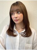 艶髪ココアベージュ×髪質改善/小顔/ロングレイヤーp大宮