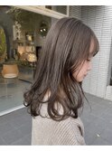 オリーブグレージュ/透明感カラー/ブリーチなし