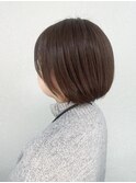 ショートボブ/まとまるボブ/ショコラブラウン