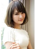 大人かわいいミディアムボブ・伸ばしかけお手入れ簡単ボブ・神戸