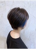 【flor 戸塚】*ショートボブ+インナーブルー*