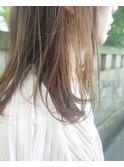 ナチュラルハイライト、透け感ベージュカラー