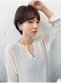 マロンベージュで柔らかニュアンスマッシュショート・・担当KAYO