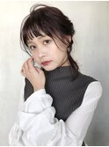 女っぽすっきりハーフアップ_アッシュブラウンネオウルフ_7032
