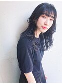 レイヤーカット / ウルフ / 暗髪ロング
