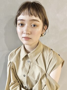 パーク(PARK) 【PARK】束感ワイドショートバング×シアーベージュ