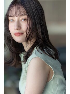 ケアリー 武蔵小杉(Carelly) 大人かわいい前髪セシルカットココアブラウンフリンジウェーブ