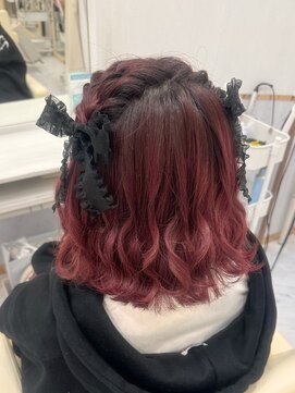 ヘアセットアリエス(aries) もこもこハーフツイン