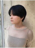 ハンサムショート/ショートボブ/韓国ヘア/暗髪カラー
