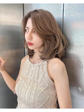 リリー(Lilley) 【lilley 稲永麻衣】レイヤーカット+ダブルカラー+韓国ヘア