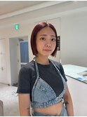 mini bob/deep red