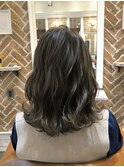 ミディアム20代30代40代イメチェンフルバング似合わせカット美髪
