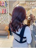 ブリーチなしカラーレッドブラウンミディアム横浜【成田】