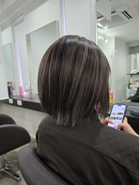 グランディールヘアデザイン(grandir hairdesign) バレイヤージュ風/グレージュ/ロングヘア/千葉