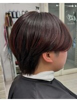 プライズ 表参道原宿店(prize)&nbsp;ツーブロックハンサムショートレッドブラウンカラー