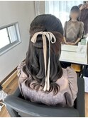 カチモリハーフアップ